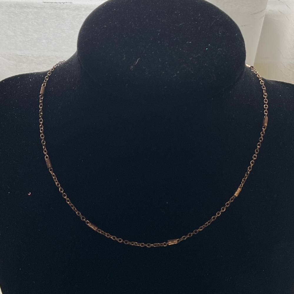 Delicate Gold-Tone Chain Choker Necklace